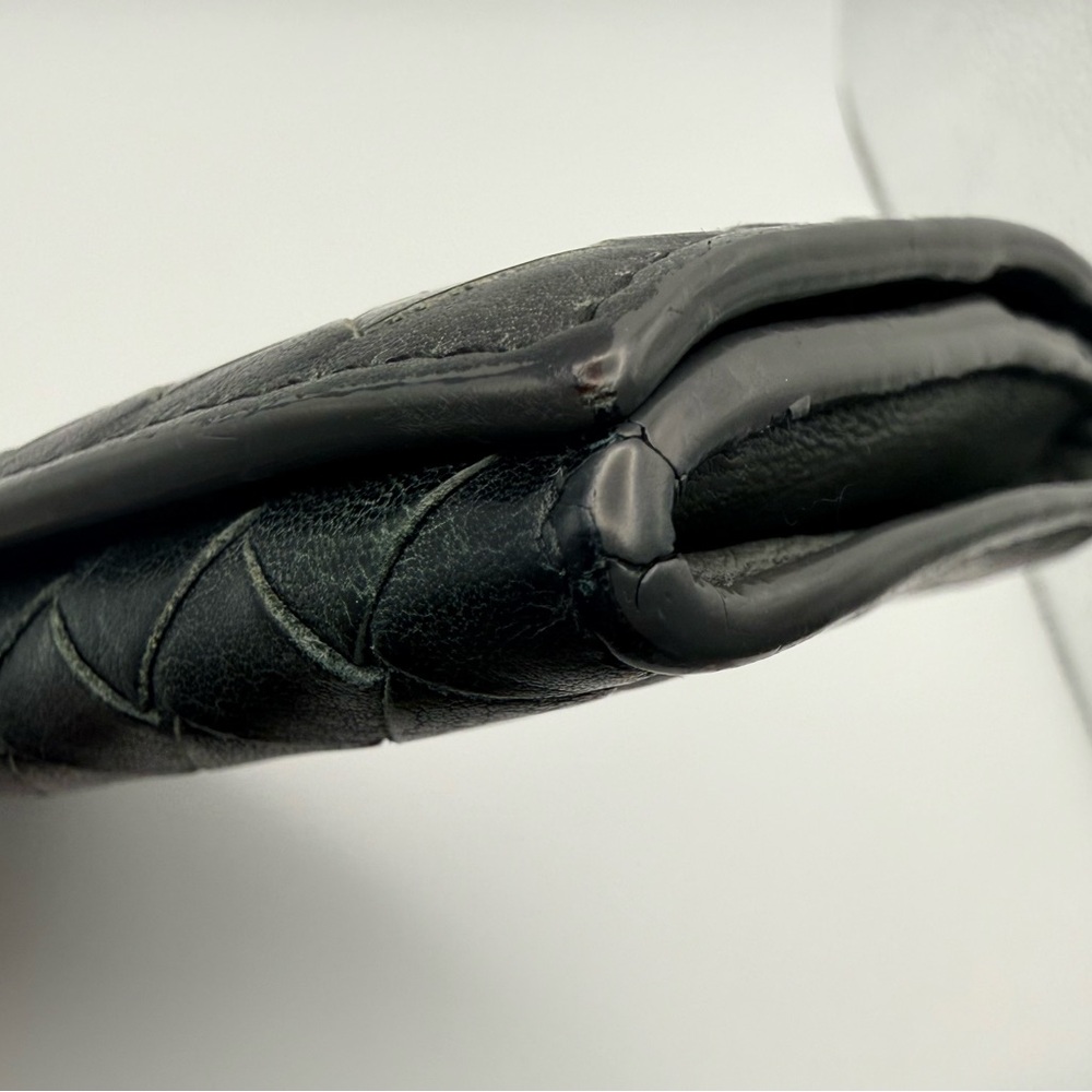 Bottega Veneta Black Long Fold-Over Wallet - Picture 7 of 12